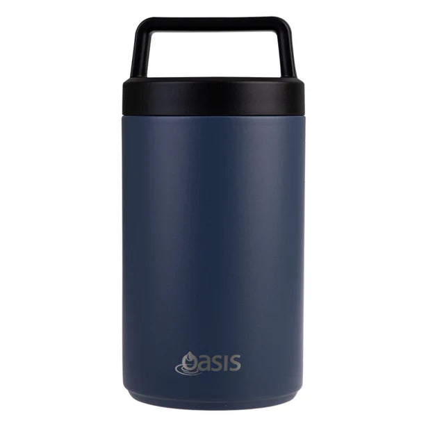 Stainless Steel Double Wall Insulated Food Flask with Handle