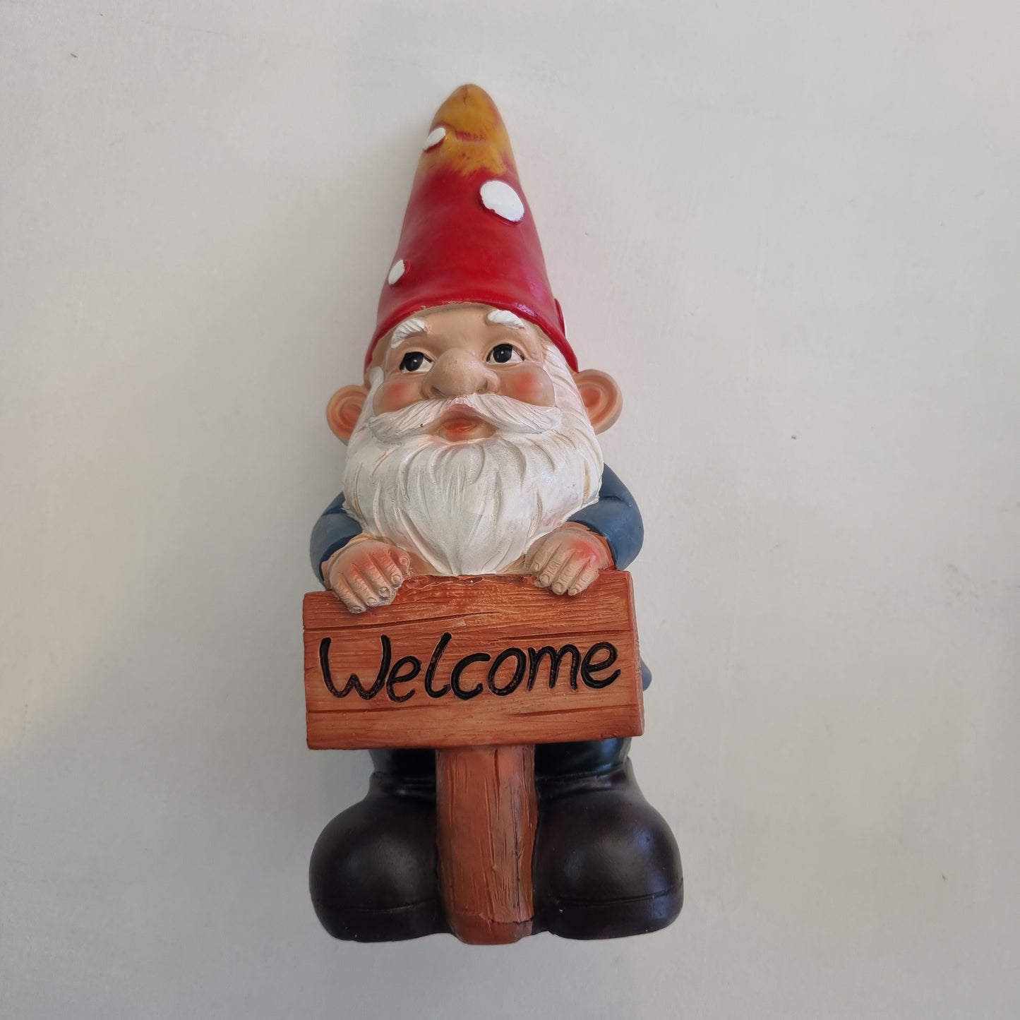 Garden Gnome with Welcome Sign