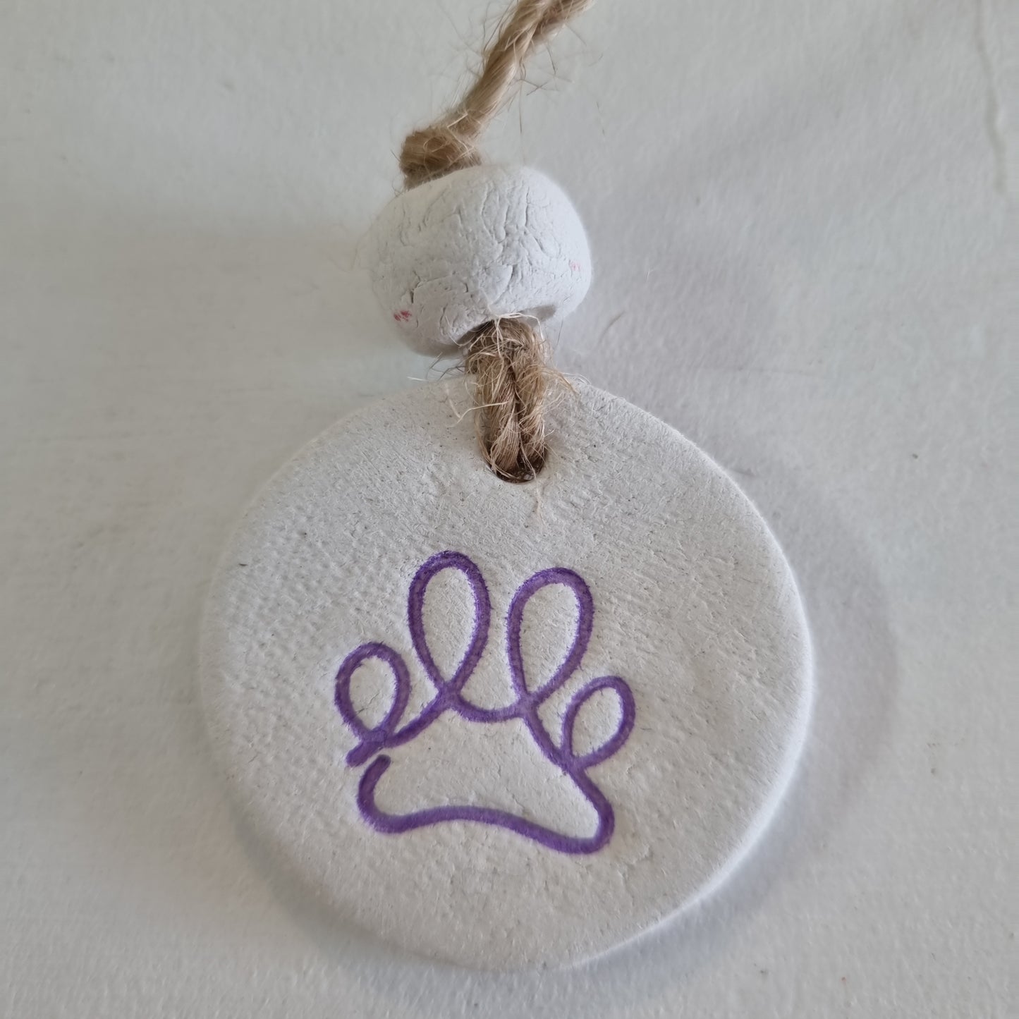 Paw Print Handmade Embossed Clay Gift Tags