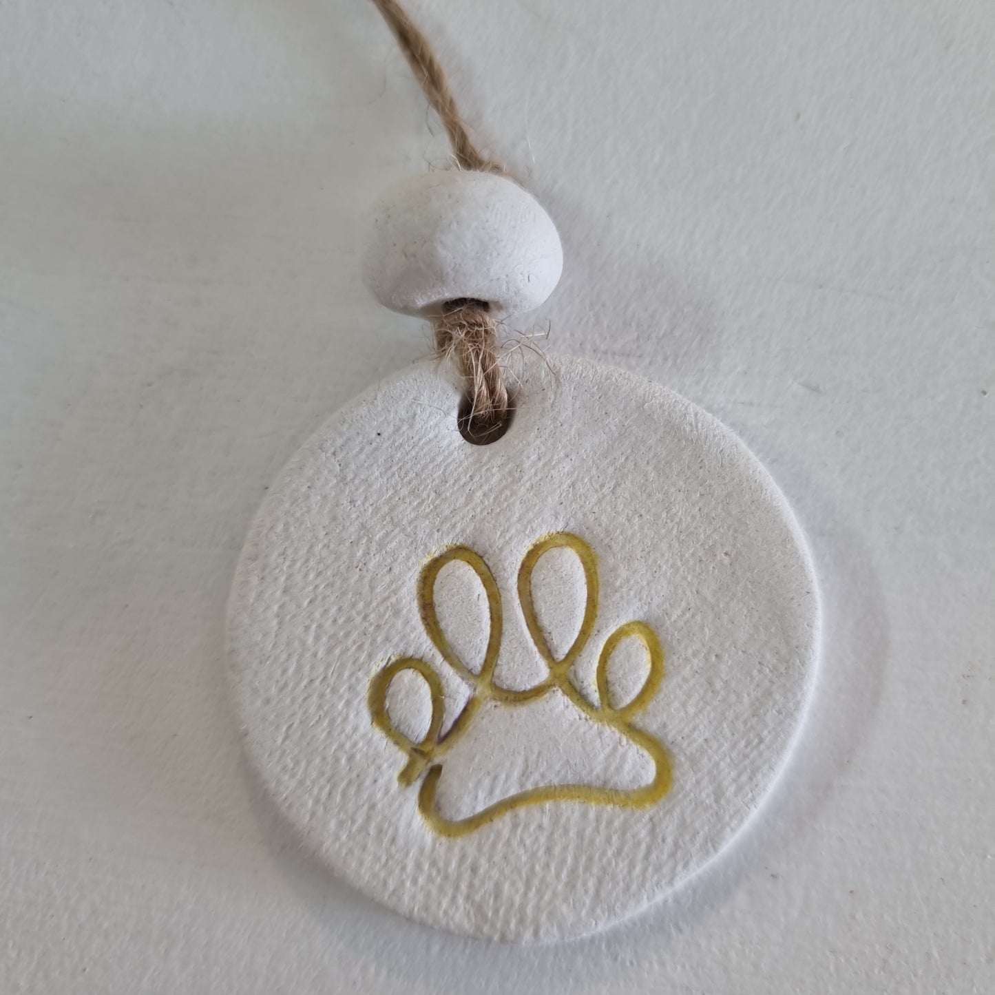 Paw Print Handmade Embossed Clay Gift Tags