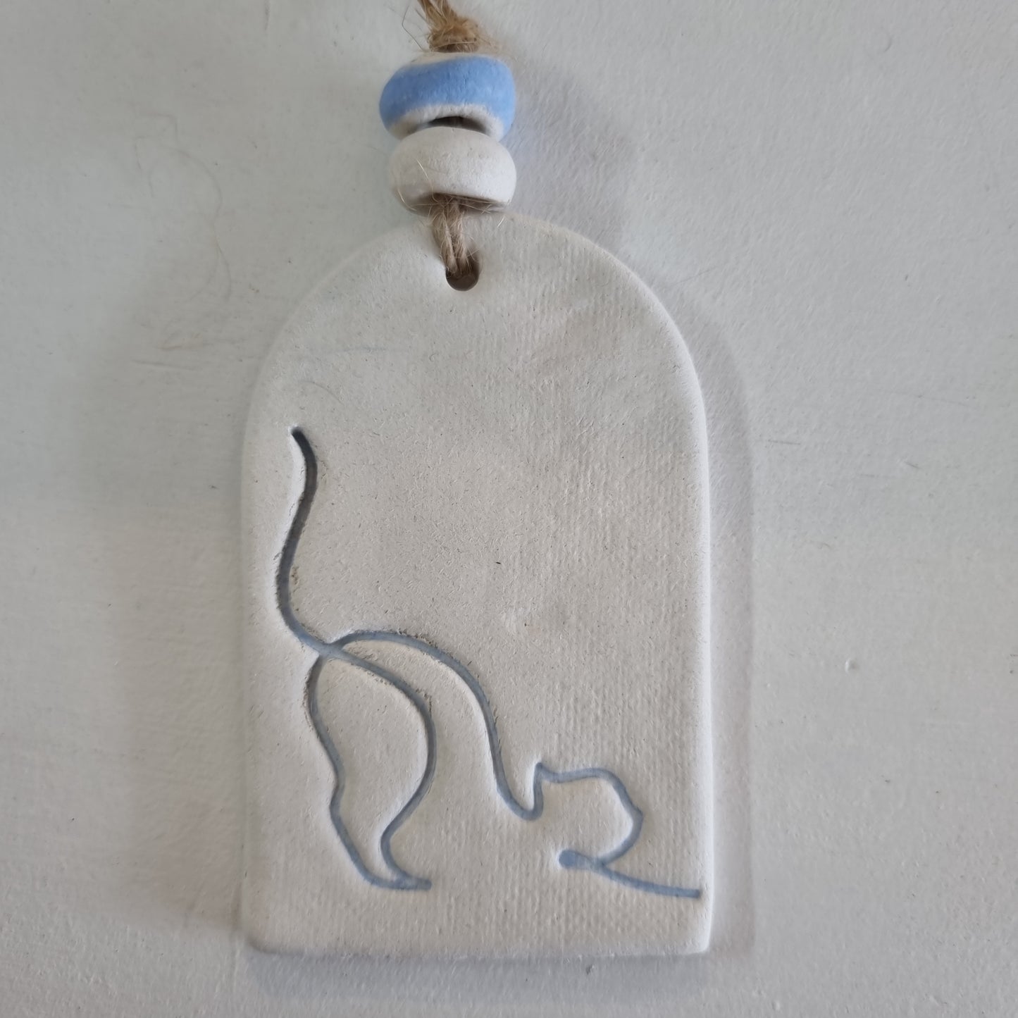 Bow Down Cat Handmade Embossed Clay Gift Tags