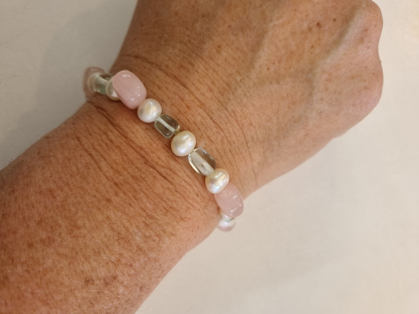 Crystal Bracelets with Pearls