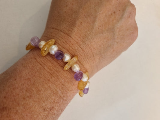 Crystal Bracelets with Pearls