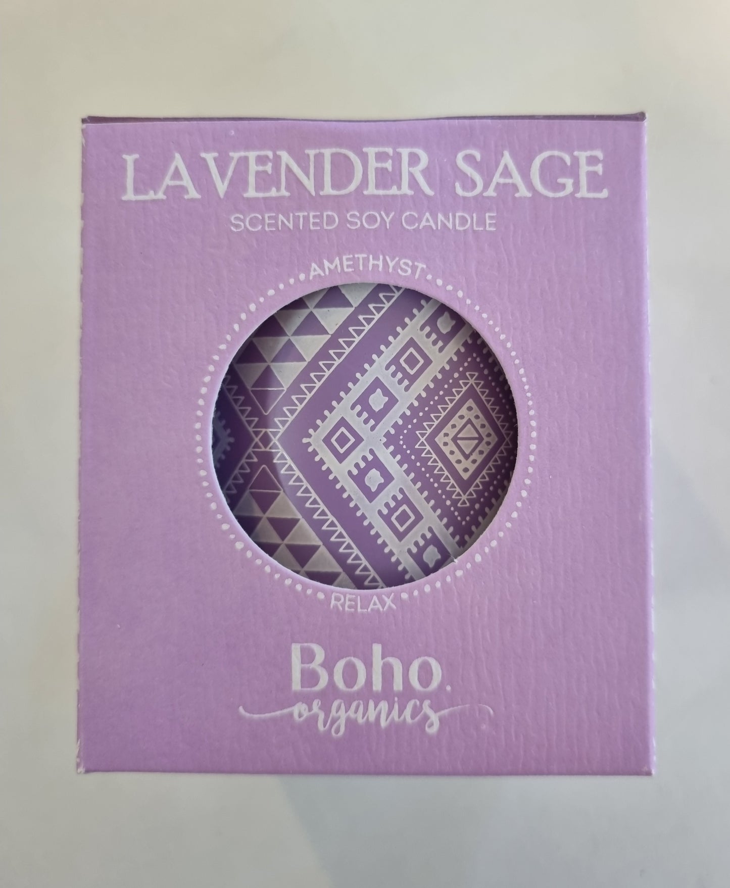 Boho Organics Candle with Gemstone