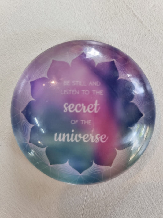 Round Glass Magnet with Inspirational Wording