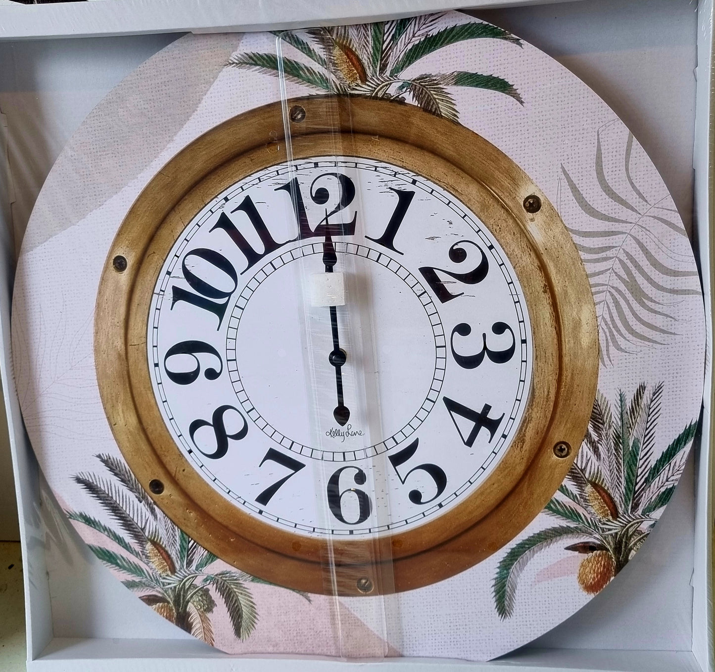 Royal Palms Brass Clock