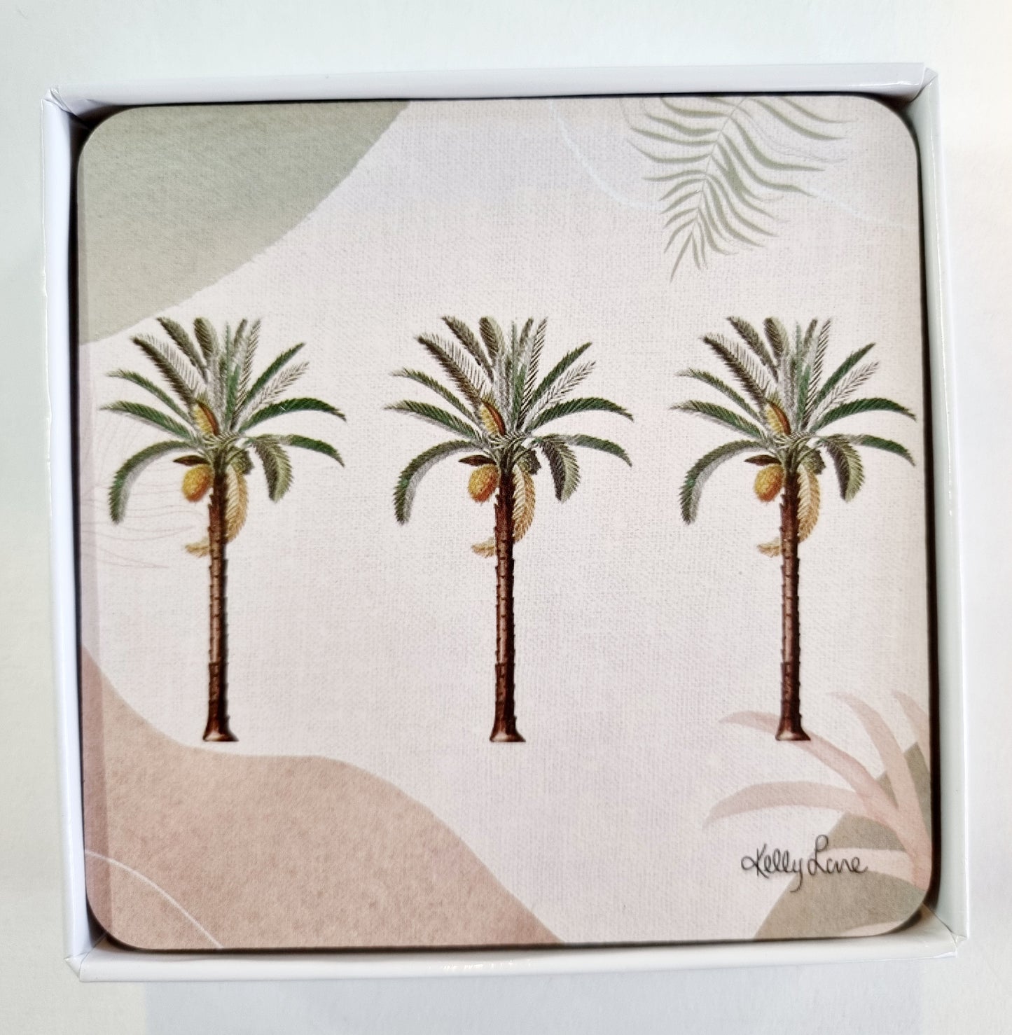 Royal Palms Abstract Coaster Set