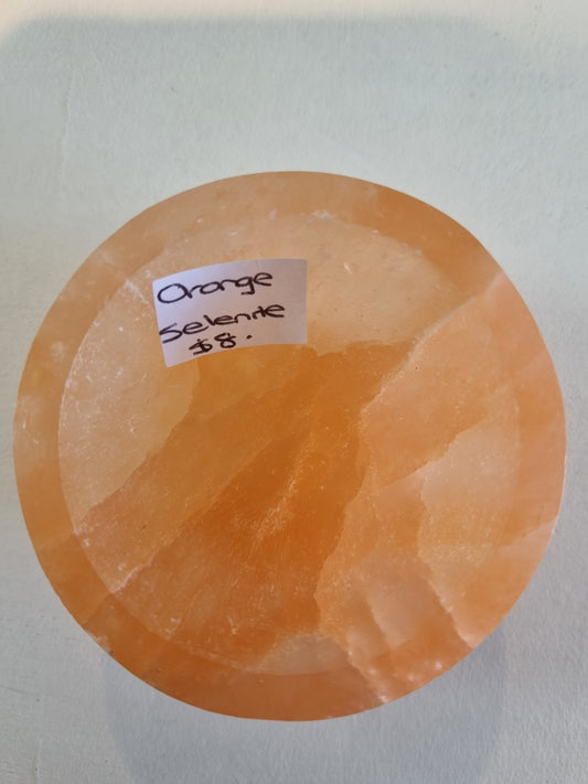 Orange Selenite Bowls