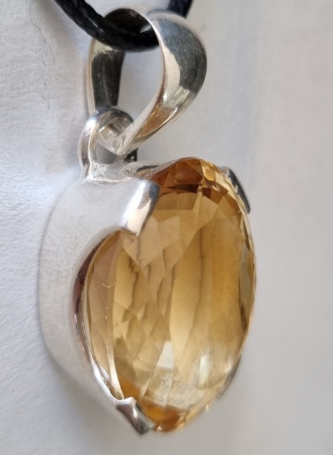 Citrine Rough Oval Pendant