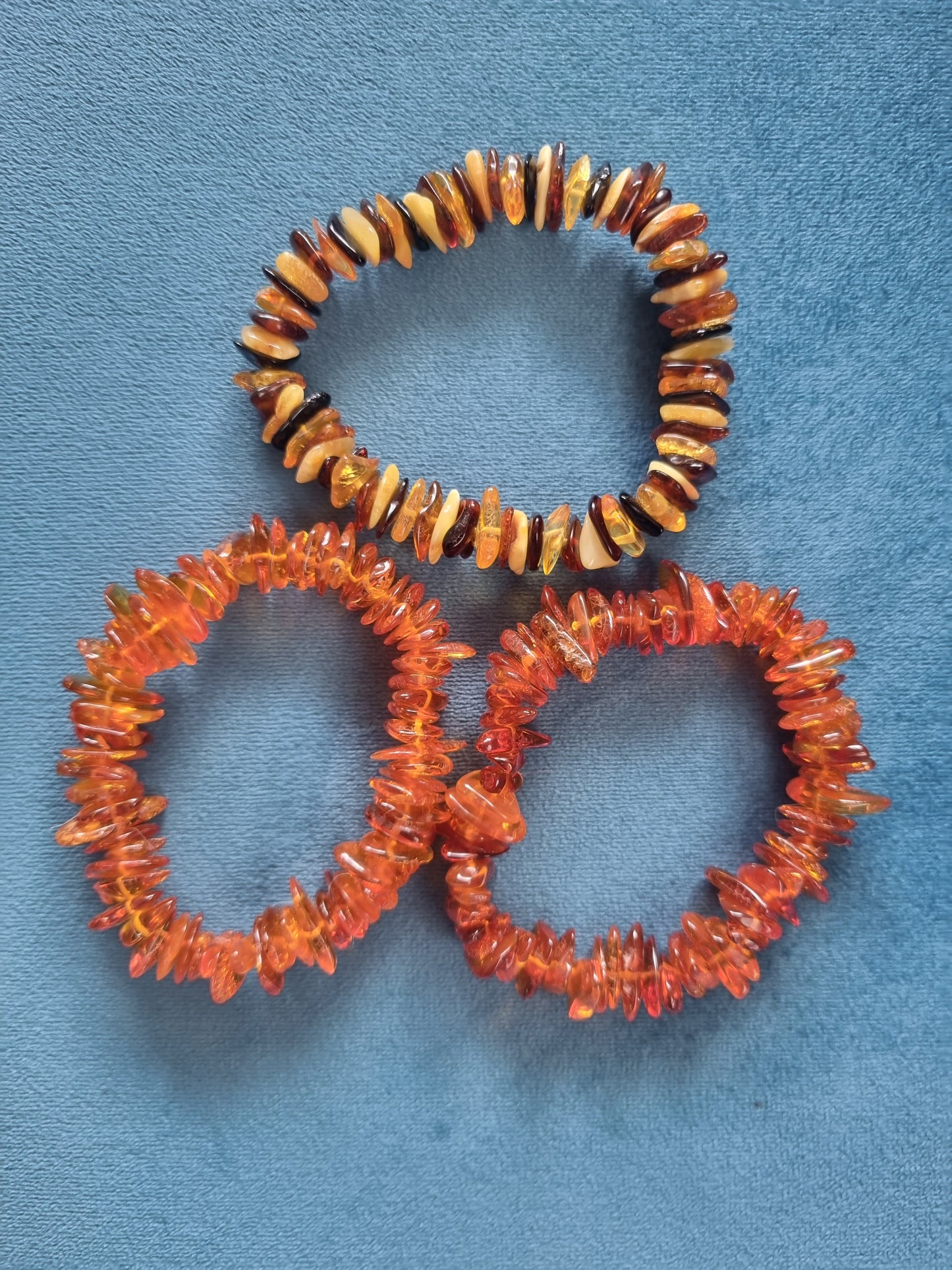 Amber Chip Bracelets