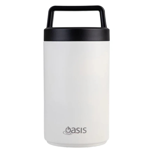 Stainless Steel Double Wall Insulated Food Flask with Handle