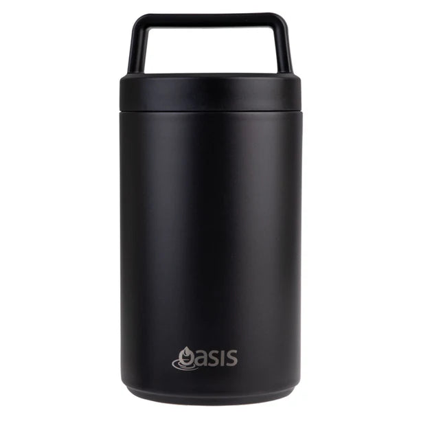 Stainless Steel Double Wall Insulated Food Flask with Handle