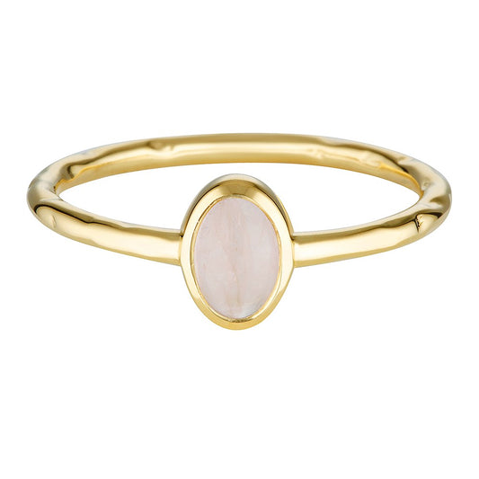 Gold Solasta Rose Quartz Ring