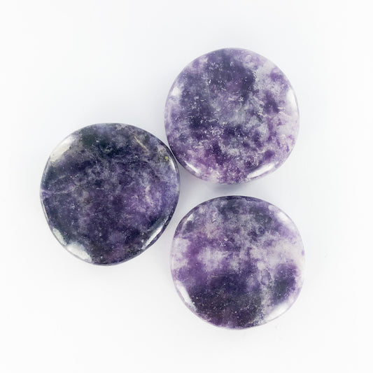 Lepidolite Smooth Stone Coin