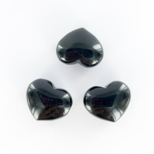 Black Obsidian Puff Heart