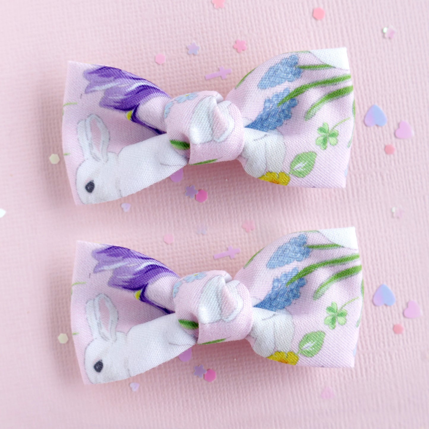 Floral Dreams Bow Hair Clips