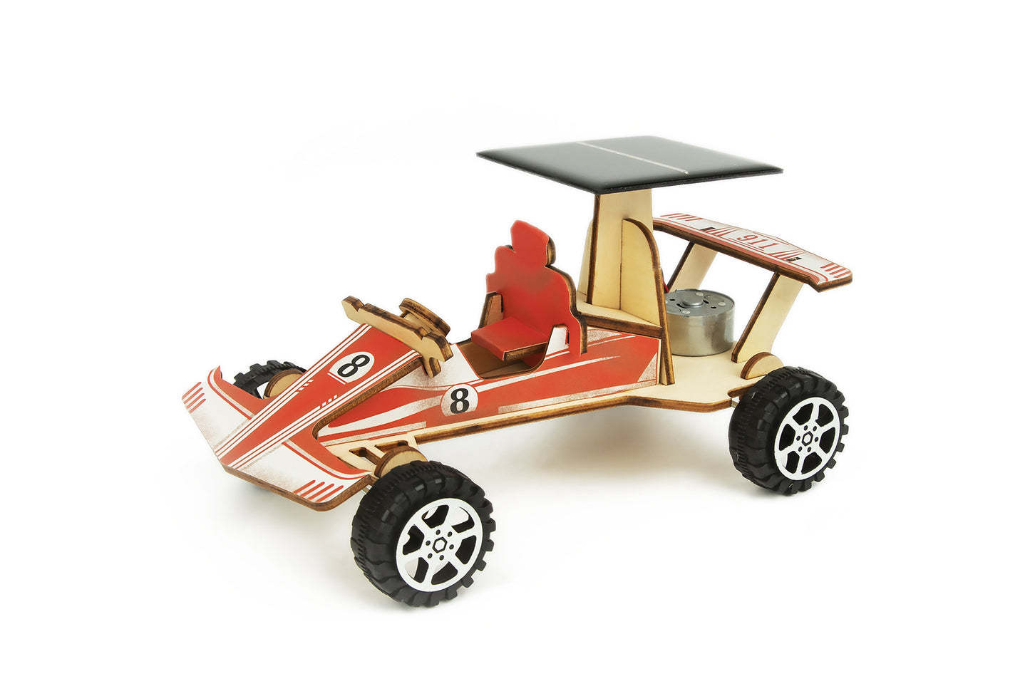 3D Wooden Solar Racing Car