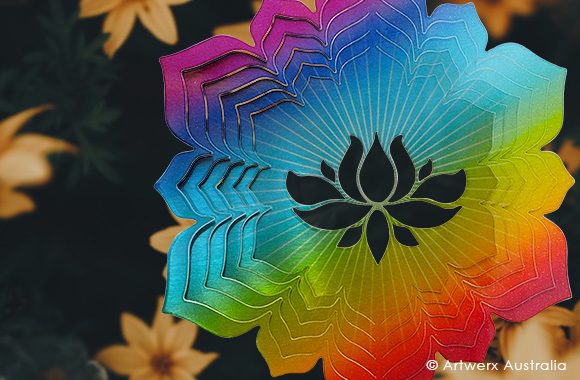 Multi Lotus Wind Spinner