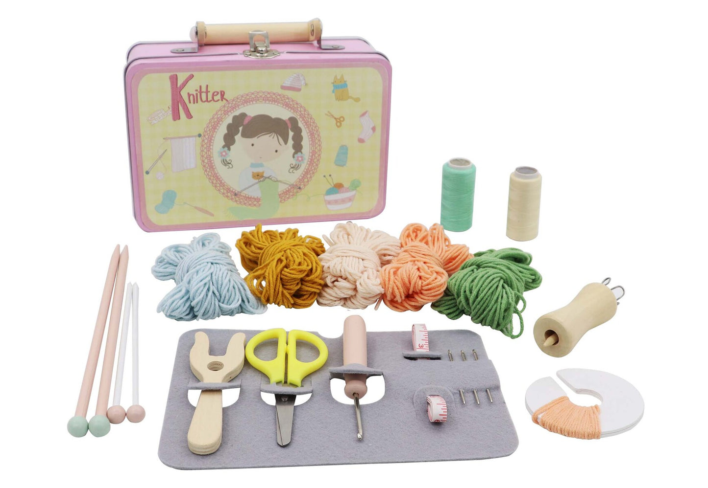 Knitting Kit in a Tin Case