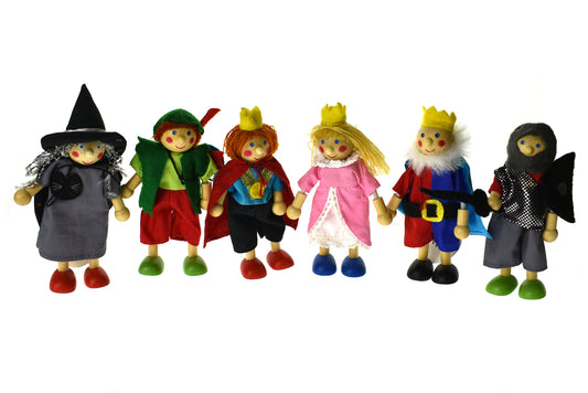 WOODEN FLEXI DOLL- FAIRYTALE STORY FIGURINES