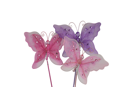 2 LAYER BUTTERFLY STICK WAND