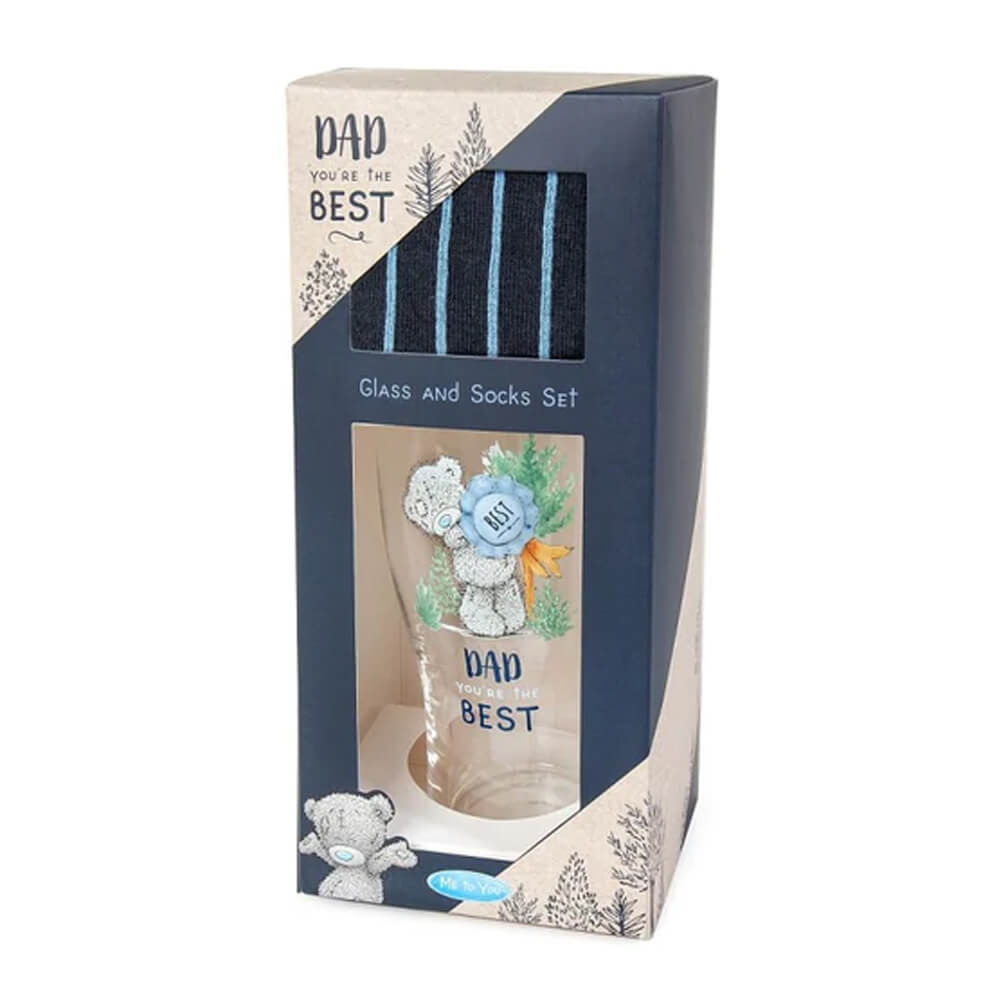 Dad Beer Glass & Socks Gift Set