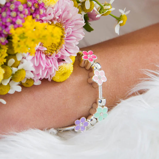 Petite Fleur Bouquet Charm Bracelet