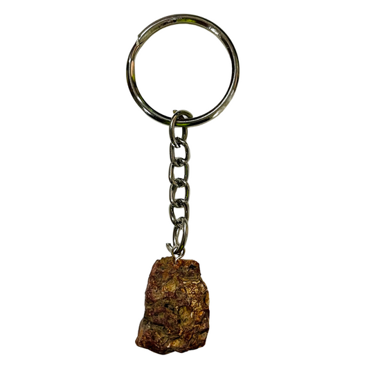 Key Chain Ring Raw Stone