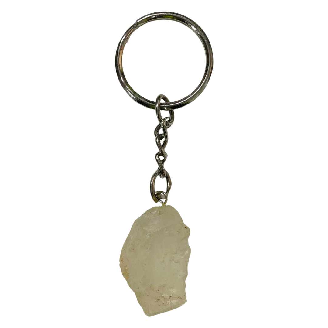 Key Chain Ring Raw Stone