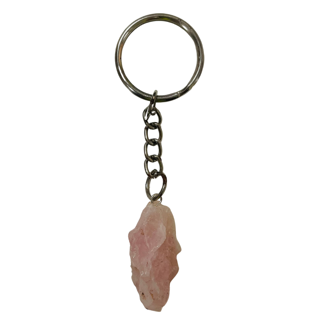 Key Chain Ring Raw Stone