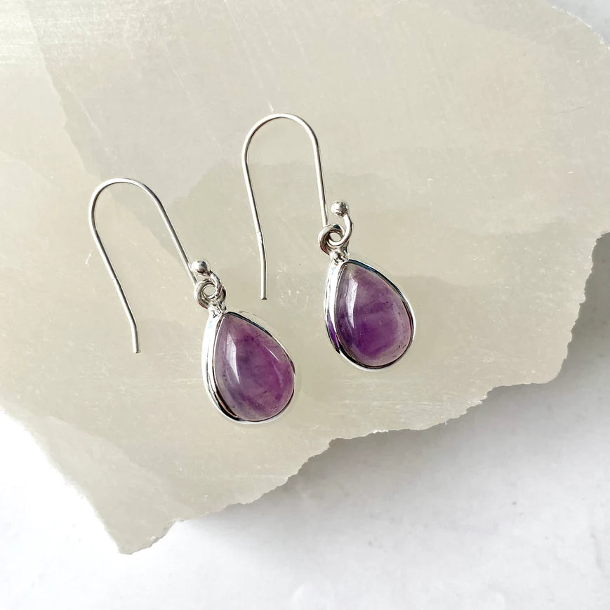 Amethyst Teardrop Earrings