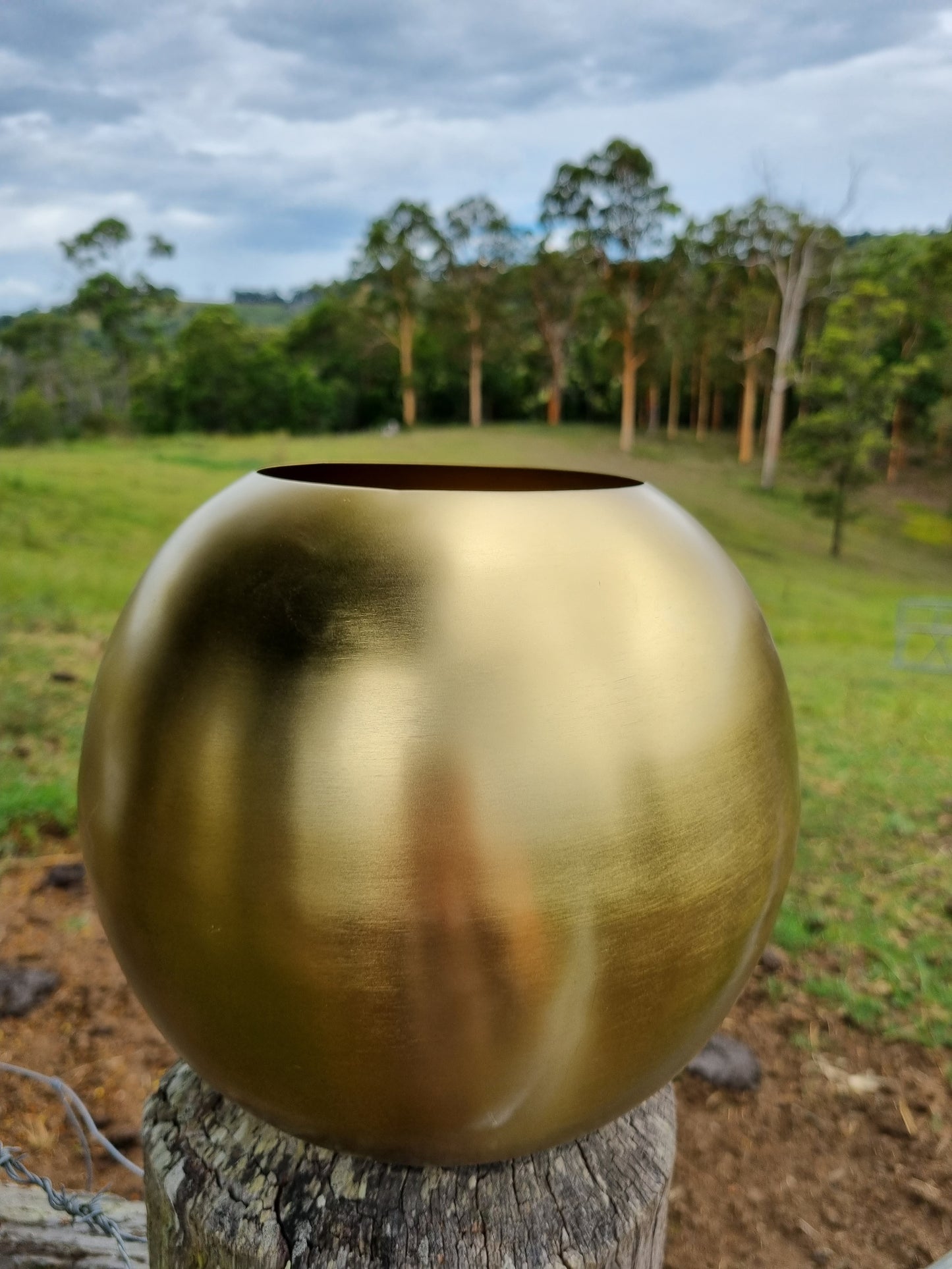 Gold Matte Metal Décor Vase