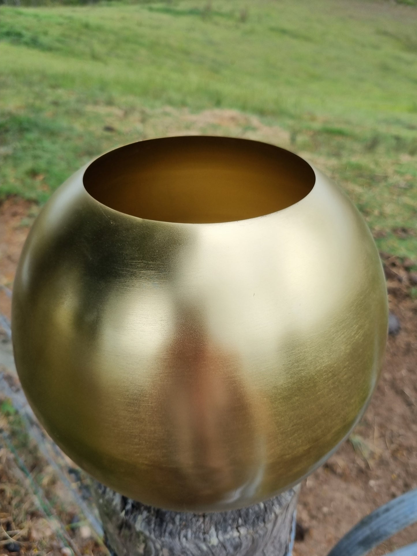 Gold Matte Metal Décor Vase