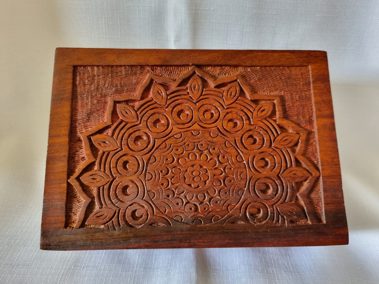 Carved Hamas Wood Box