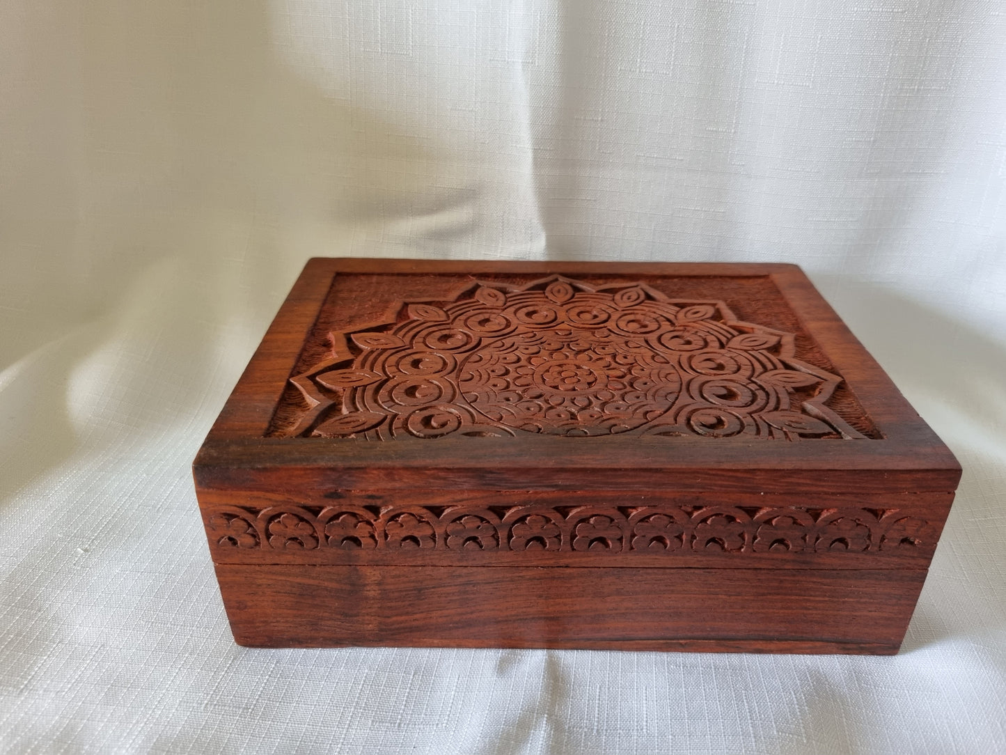 Carved Hamas Wood Box