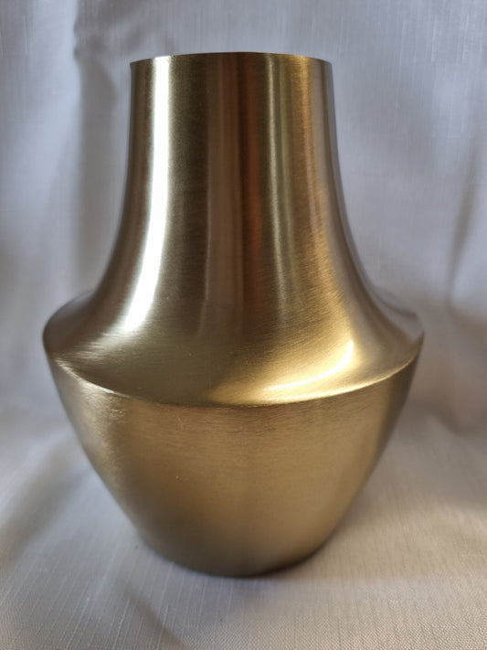 Gold Matte Metal Vase