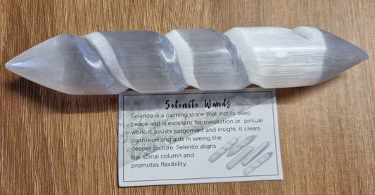 Carved Selenite Massage Wands