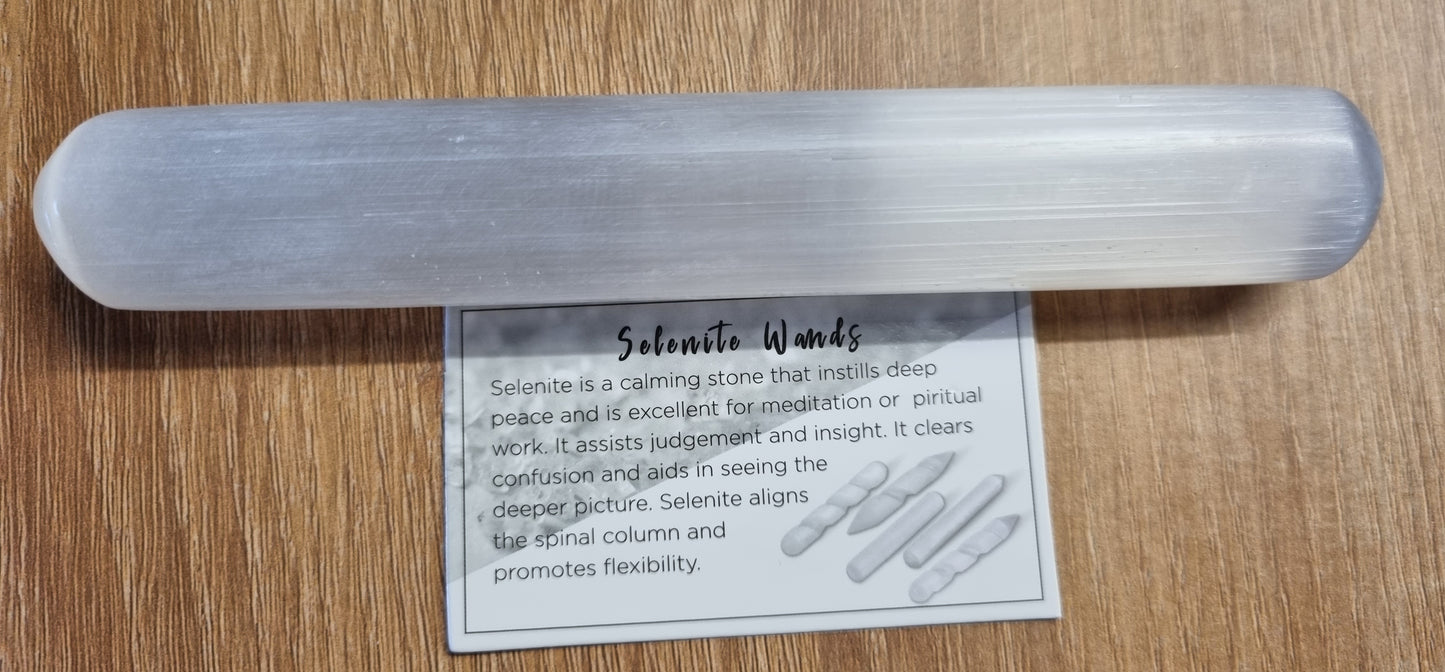 Carved Selenite Massage Wands