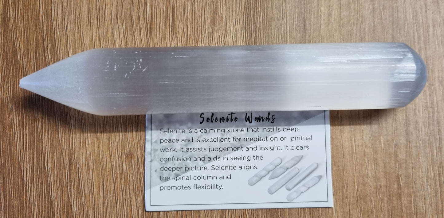 Carved Selenite Massage Wands