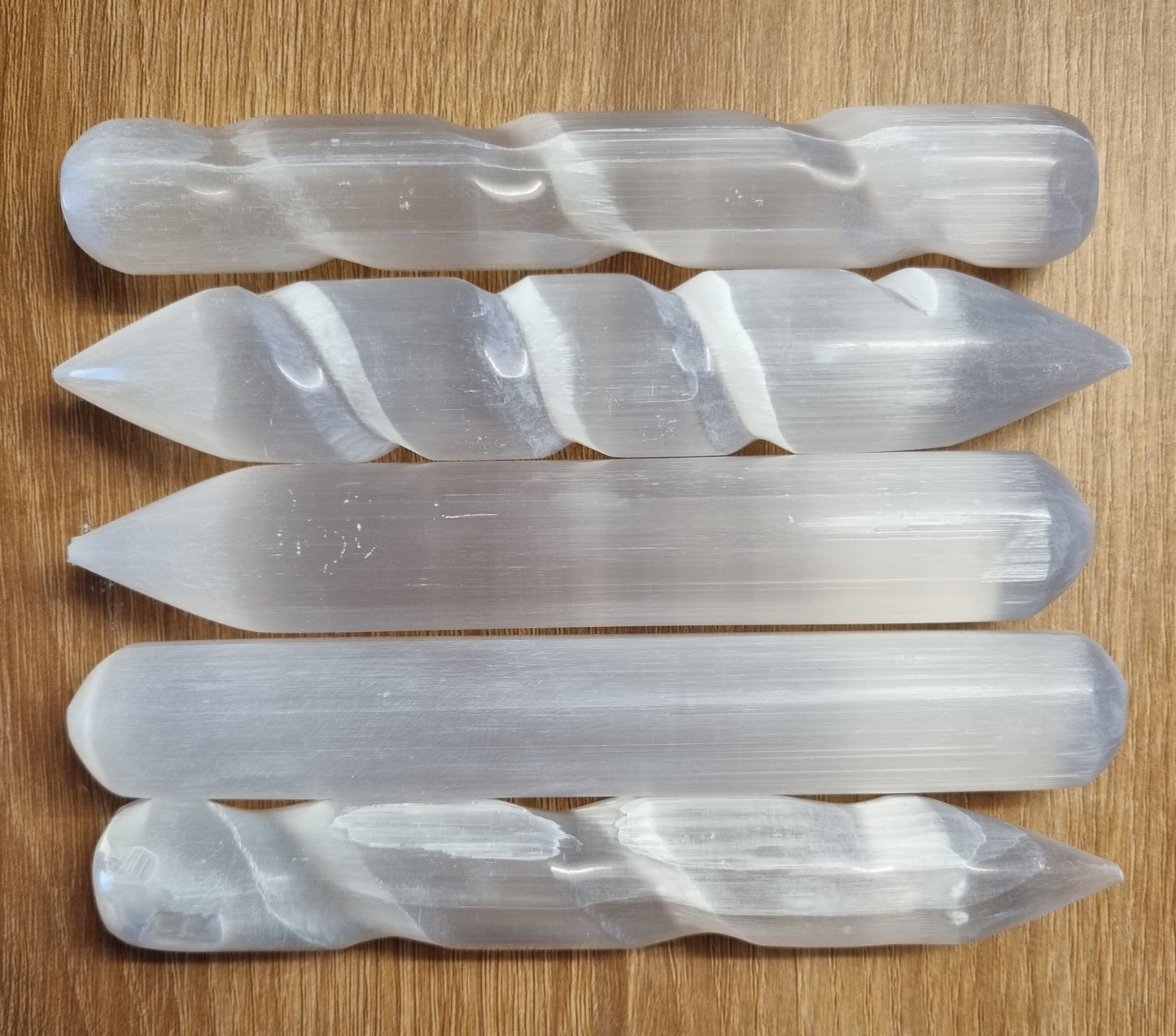 Carved Selenite Massage Wands