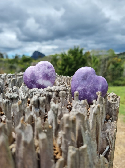 Lepidolite Heart