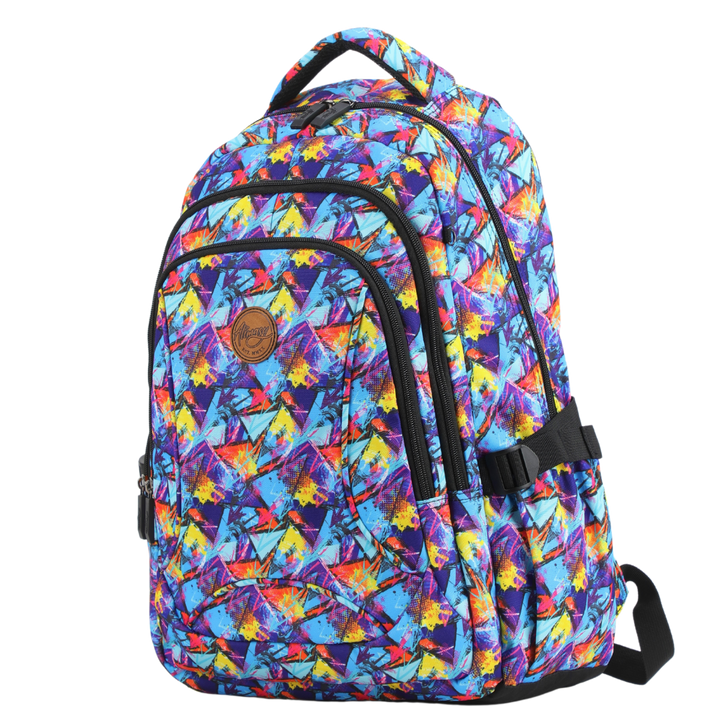 Alimasy Abstract Turquoise School Bag