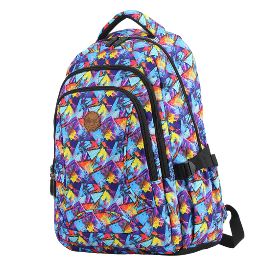 Alimasy Abstract Turquoise School Bag