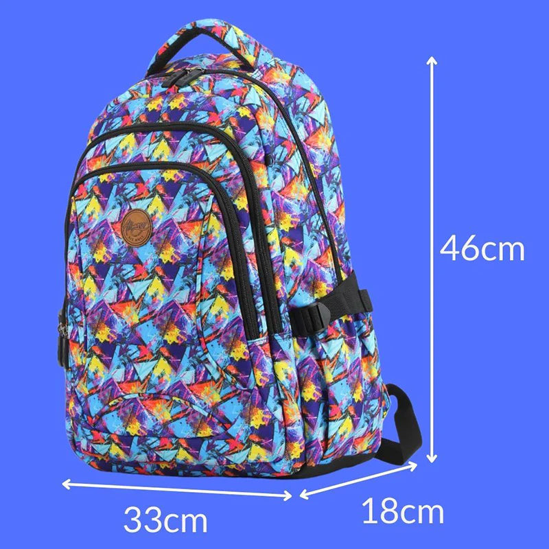 Alimasy Abstract Turquoise School Bag Hinterland Gifting Tree