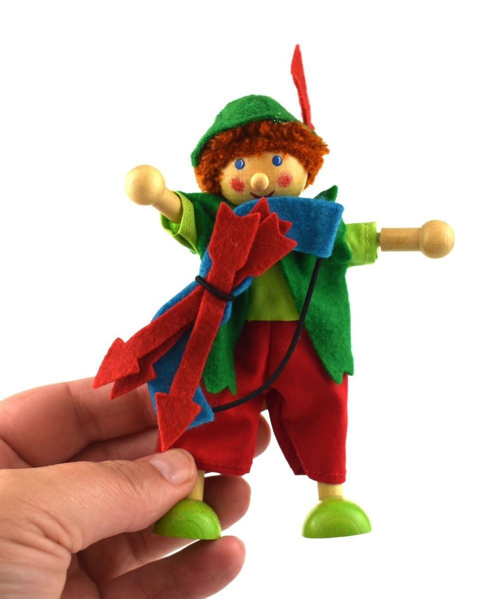 WOODEN FLEXI DOLL- FAIRYTALE STORY FIGURINES