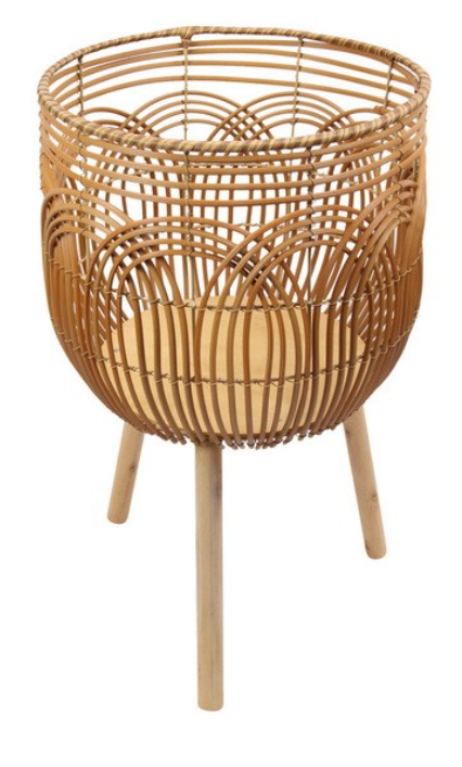 Rattan Look Flower Basket