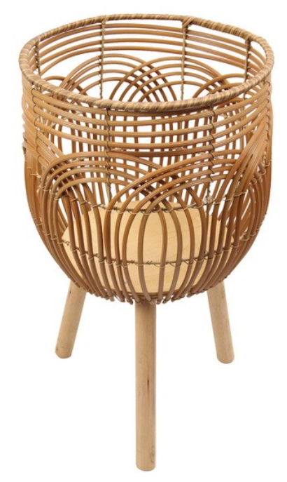 Rattan Look Flower Basket