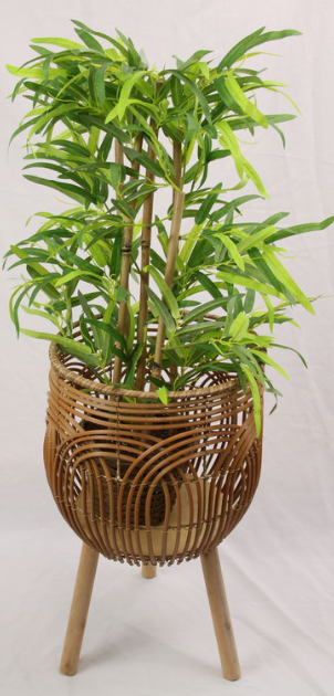 Rattan Look Flower Basket