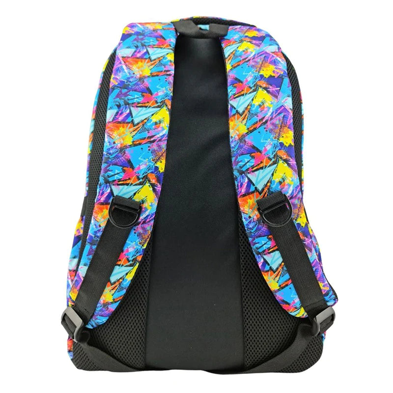 Alimasy Abstract Turquoise School Bag