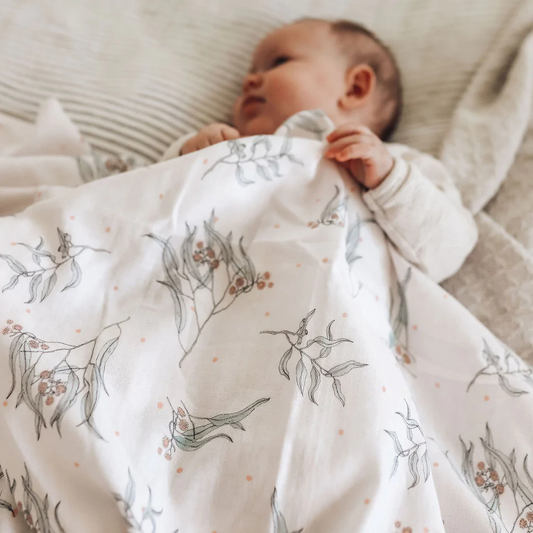 Sugar Gum Leaf Baby Swaddle